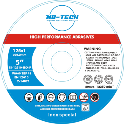 Trennscheibe 125x1.0mm Premium Inox