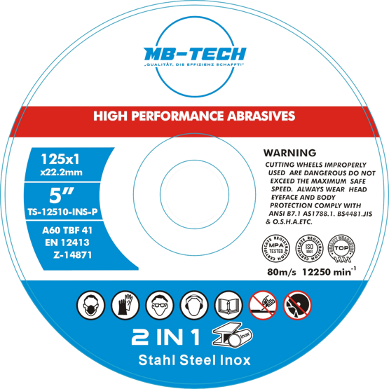 Trennscheibe 230x1.9mm Premium 2in1